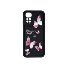 Чехол накладка Shock Sides Resistant With Image Xiaomi Redmi Note 11 / Note 11s 4G Черный Бабочки