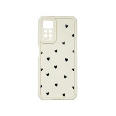 Чехол накладка Shock Sides Resistant With Image Xiaomi Redmi 11 Pro / Note 12 Pro 4G / Poco X4 Pro NFC Бежевый Сердечки