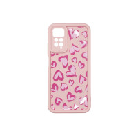 Чохол накладка Shock Sides Resistant With Image для Xiaomi Redmi 11 Pro / Note 12 Pro 4G / Poco X4 Pro NFC Рожевий, із сердечками
