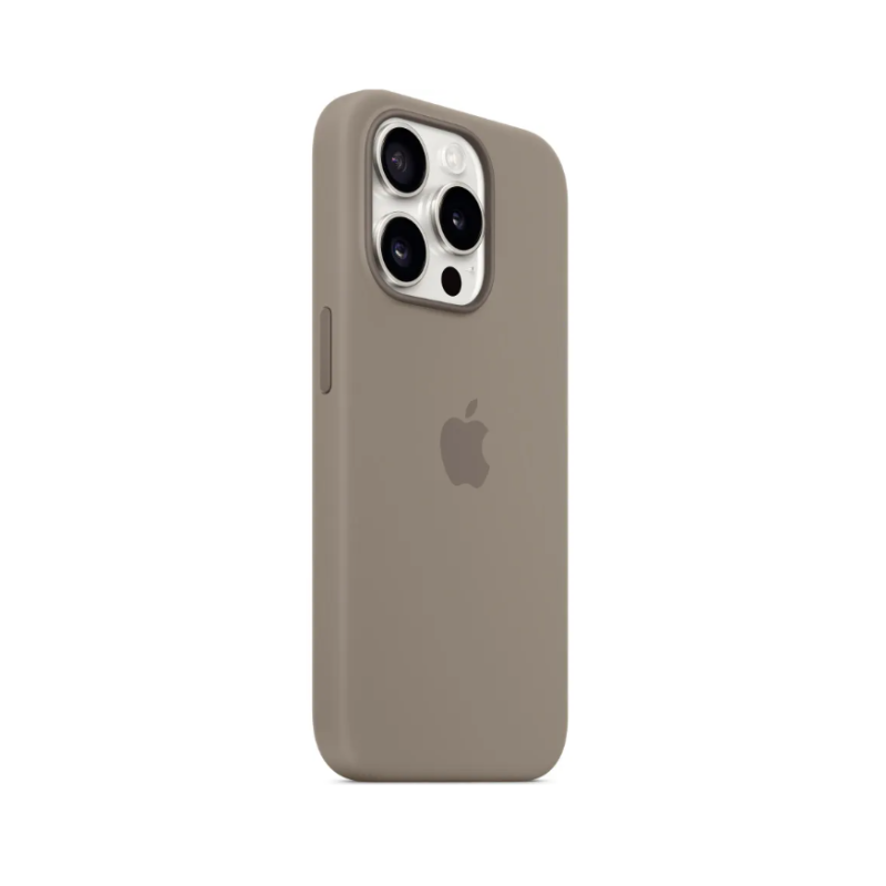 Чохол Silicone Case Original with MagSafe з анімацією iPhone 15 Pro Max Сірий (Clay)