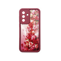 Чохол накладка Shock Sides Resistant With Image для Samsung A36 / A56 Бордовий з трояндами