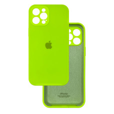 Чехол Silicone Case Camera Protective iPhone 12 Pro Max 6.7'' Зеленый (Lime Green)