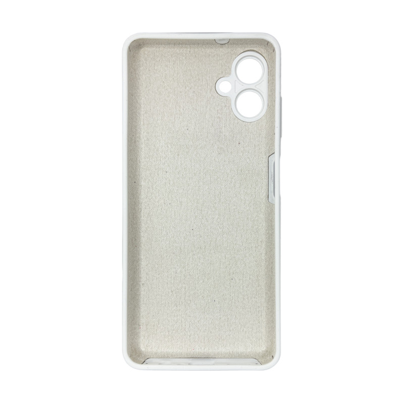 Чехол накладка Silicone Cover Soft Touch ЗК Samsung A06 Белый