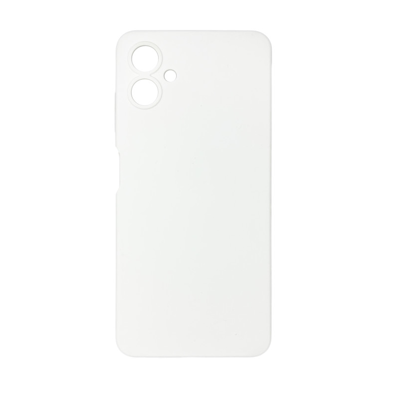 Чехол накладка Silicone Cover Soft Touch ЗК Samsung A06 Белый