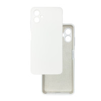 Чехол накладка Silicone Cover Soft Touch ЗК Samsung A06 Белый