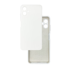 Чехол накладка Silicone Cover Soft Touch ЗК Samsung A06 Белый