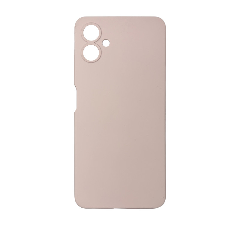 Чехол накладка Silicone Cover Soft Touch ЗК Samsung A06 Пудра