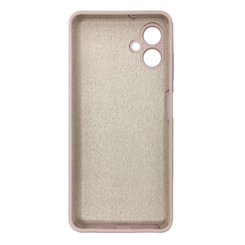 Чехол накладка Silicone Cover Soft Touch ЗК Samsung A06 Пудра