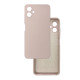 Чехол накладка Silicone Cover Soft Touch ЗК Samsung A06 Пудра