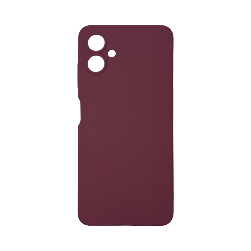 Чехол накладка Silicone Cover Soft Touch ЗК Samsung A06 Бордовый