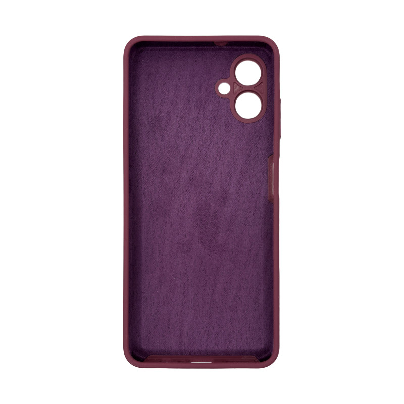 Чехол накладка Silicone Cover Soft Touch ЗК Samsung A06 Бордовый