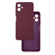 Чехол накладка Silicone Cover Soft Touch ЗК Samsung A06 Бордовый