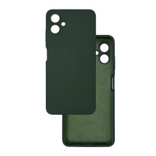 Чехол накладка Silicone Cover Soft Touch ЗК Samsung A06 Темно-зеленый