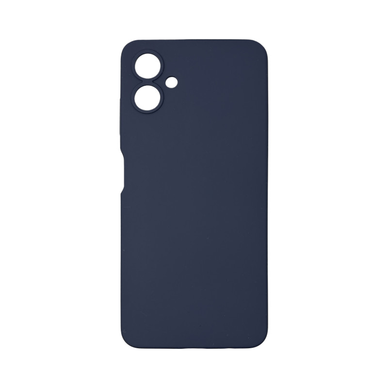 Чехол накладка Silicone Cover Soft Touch ЗК Samsung A06 Темно-синий