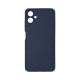 Чехол накладка Silicone Cover Soft Touch ЗК Samsung A06 Темно-синий