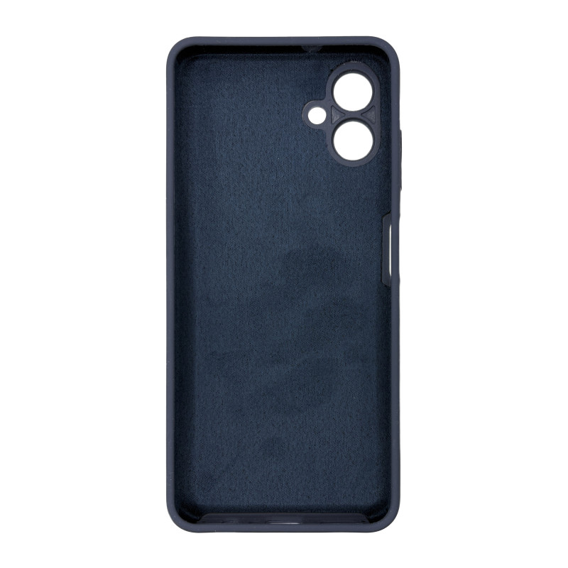 Чехол накладка Silicone Cover Soft Touch ЗК Samsung A06 Темно-синий