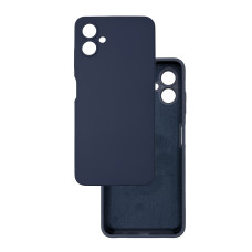 Чехол накладка Silicone Cover Soft Touch ЗК Samsung A06 Темно-синий