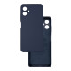 Чехол накладка Silicone Cover Soft Touch ЗК Samsung A06 Темно-синий