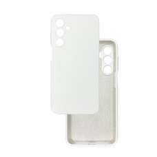 Чехол накладка Silicone Cover Soft Touch ЗК Samsung A16 Белый
