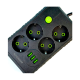 Удлинитель UA Power F15U на 4 розетки + 3USB 6м Black