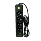 Подовжувач UA Power F44U на 4 розетки + 3USB 6м Black