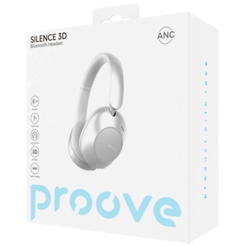 Навушники Bluetooth Proove Silence 3D ANC Light Gray