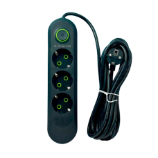 Подовжувач UA Power F03 на 3 розетки 2м Black