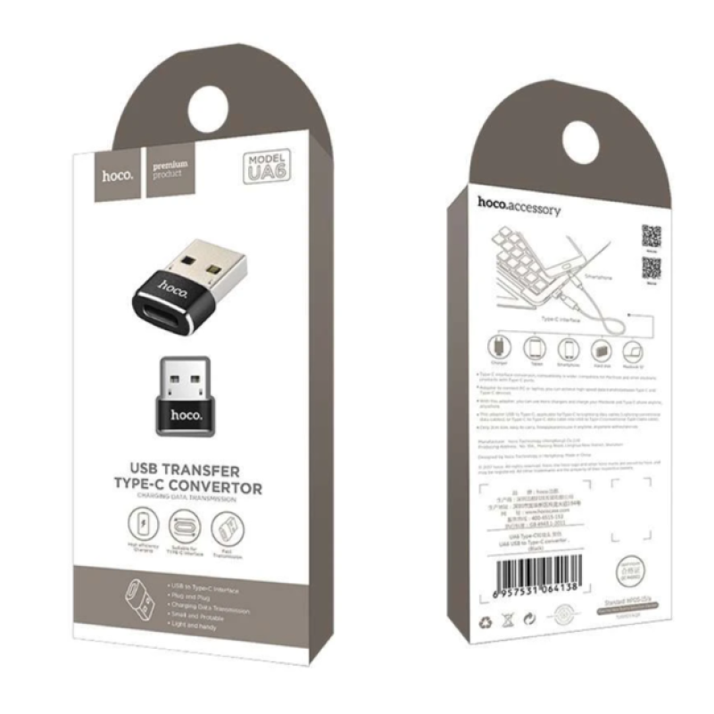 Переходник адаптер USB-C to USB-A Hoco UA6
