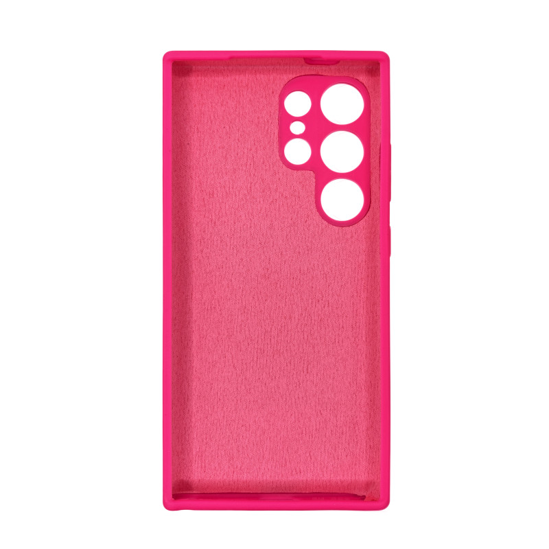 Чехол накладка Silicone Cover Soft Touch ЗК Samsung S24 Ultra Фуксия