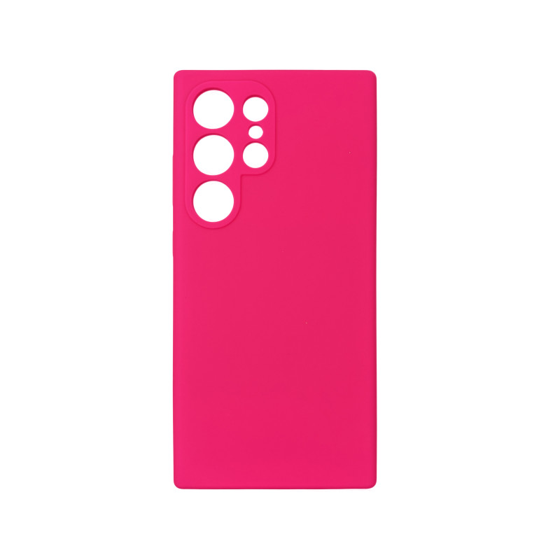 Чехол накладка Silicone Cover Soft Touch ЗК Samsung S24 Ultra Фуксия