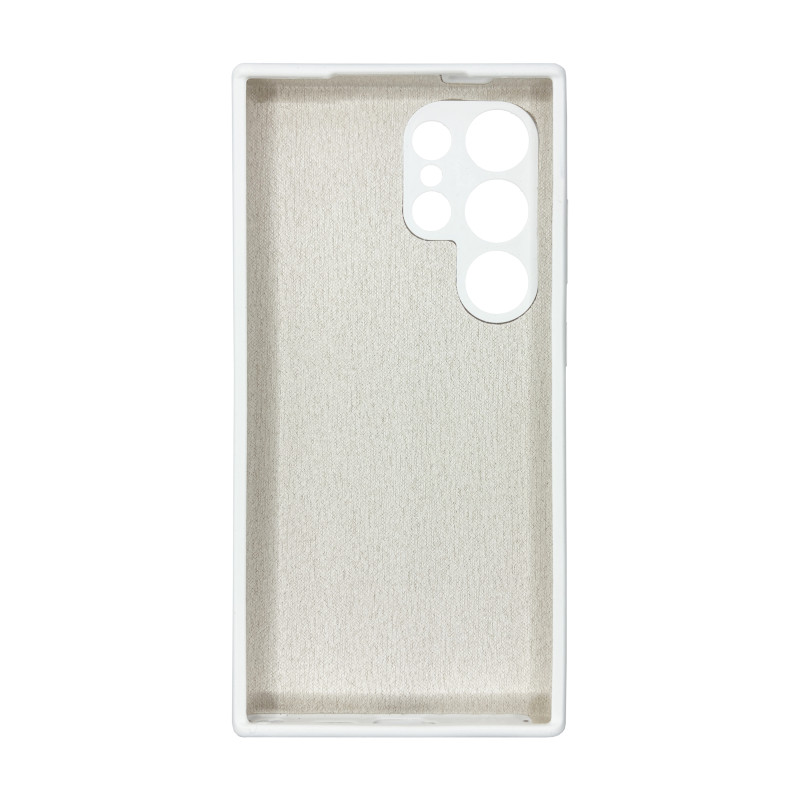 Чехол накладка Silicone Cover Soft Touch ЗК Samsung S24 Ultra Белый