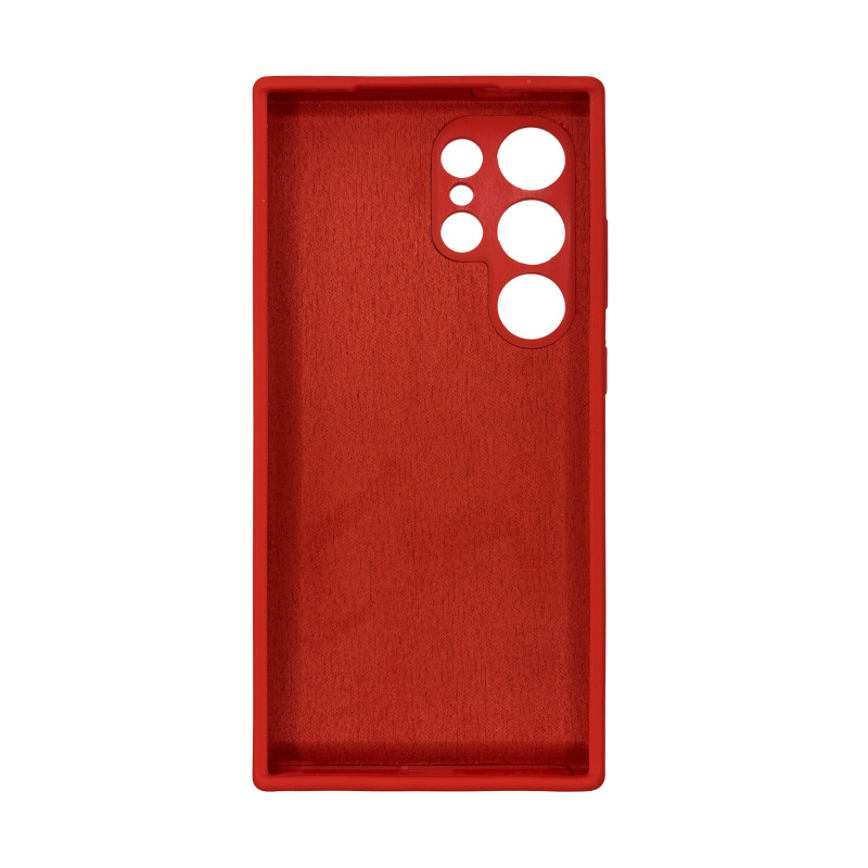Чехол накладка Silicone Cover Soft Touch ЗК Samsung S24 Ultra Красный