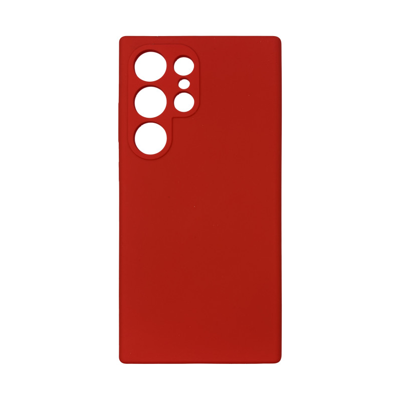 Чехол накладка Silicone Cover Soft Touch ЗК Samsung S24 Ultra Красный