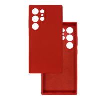 Чехол накладка Silicone Cover Soft Touch ЗК Samsung S24 Ultra Красный