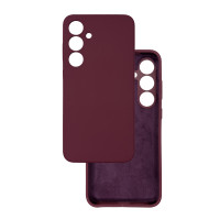Чехол накладка Silicone Cover Soft Touch ЗК Samsung S24 Plus / S25 Plus Бордовый