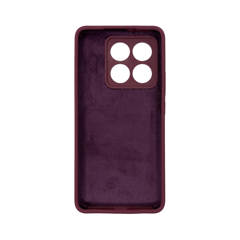 Чохол накладка Silicone Cover Soft Touch ЗК Xiaomi 14T Бордовий
