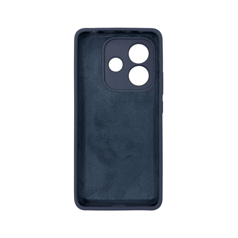Чехол накладка Silicone Cover Soft Touch ЗК Xiaomi Redmi Note 14 5G Темно-синий