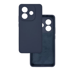 Чехол накладка Silicone Cover Soft Touch ЗК Xiaomi Redmi Note 14 5G Темно-синий