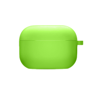 Чохол футляр для навушників AirPods 4 з мікрофіброю Зелений неон