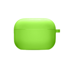 Чехол футляр для наушников AirPods 4 с микрофиброй Зеленый неон