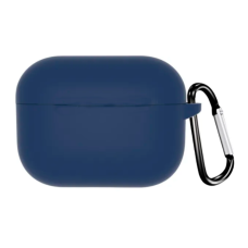 Чехол футляр для наушников AirPods 4 с микрофиброй Темно-синий
