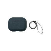 Чехол футляр для наушников AirPods Pro Leather Ring Dark Green