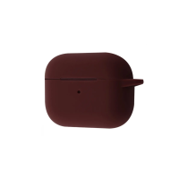 Чехол футляр для наушников AirPods 4 с микрофиброй Бордовый