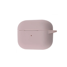 Чехол футляр для наушников AirPods 4 с микрофиброй Пудра