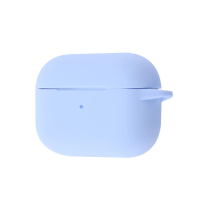 Чохол футляр для навушників AirPods 4 з мікрофіброю Світло-блакитний
