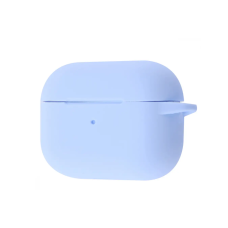 Чехол футляр для наушников AirPods 4 с микрофиброй Светло-голубой