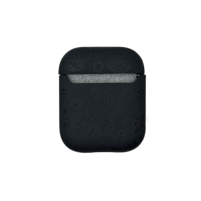 Чохол футляр для навушників AirPods 1/2 Lovely Austronauts Black