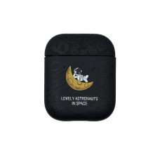 Чехол футляр для наушников AirPods 1/2 Lovely Austronauts Black