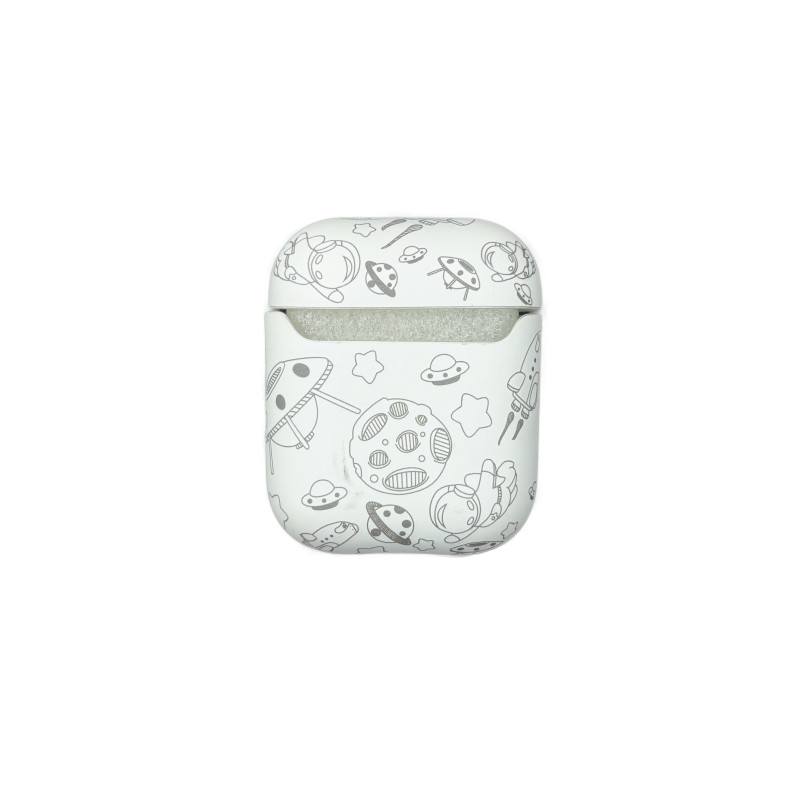 Чохол футляр для навушників AirPods 1/2 Lovely Austronauts White