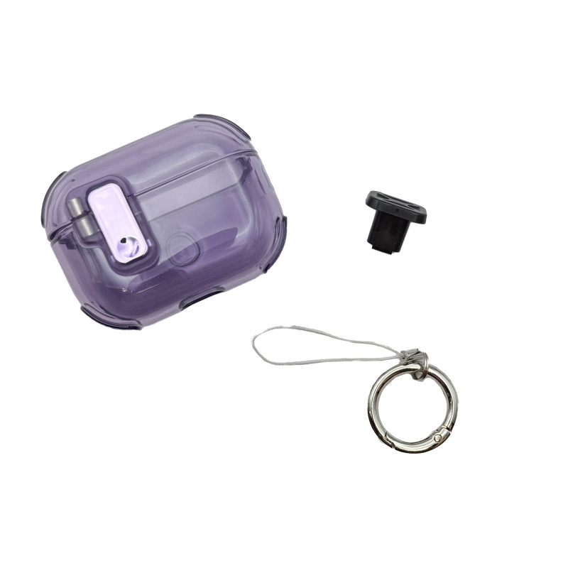 Чохол футляр для навушників AirPods Pro Plastic Lock Purple